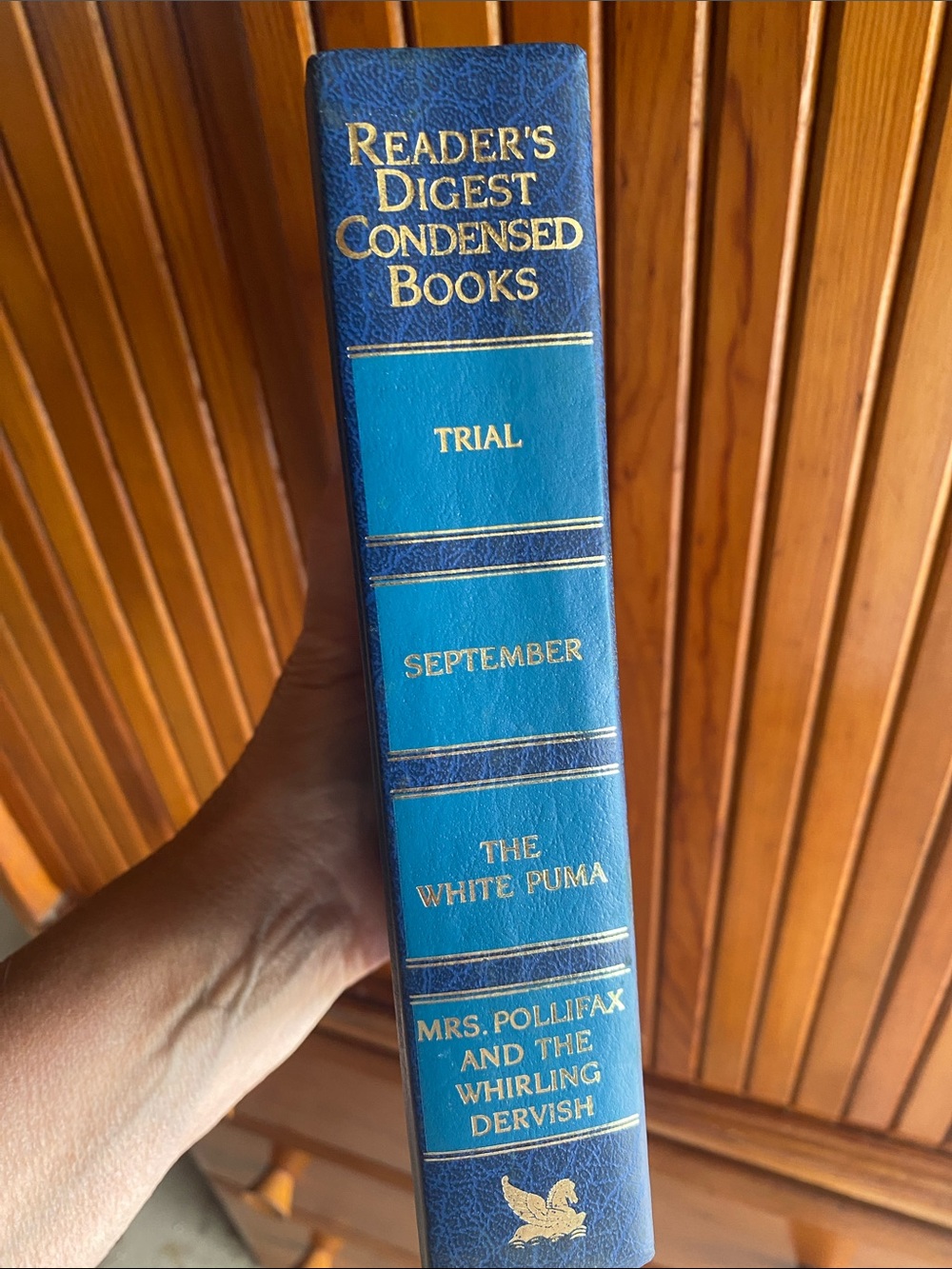 Readers Digest condensed book 1995.  Blue Marbled Endpapers Book Interior